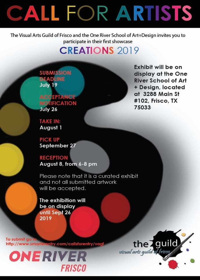 Creations 2019 – Call for art deadline July 19th