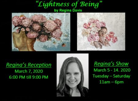 “Lightness of Being” by Regina Davis – Reception March 7 at Giddens Gallery