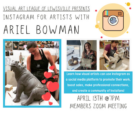 Instagram for Artists with Ariel Bowman: Free Virtual Program April 13th