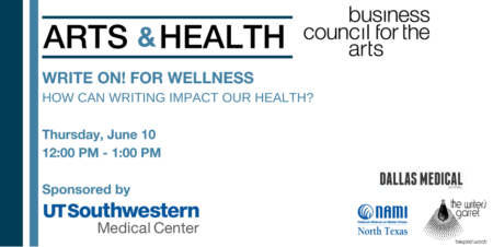 Arts & Health: Write On! For Wellness Webinar June 10 FREE