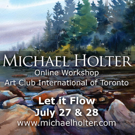 Michael Holter Online Watercolor Workshop – Let It Flow July 27 & 28