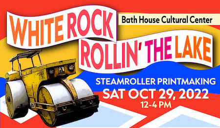 Steamroller printmaking at the Bath House Cultural Center