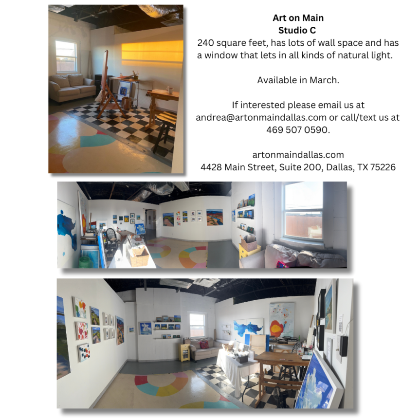 Studio Space available in East Dallas